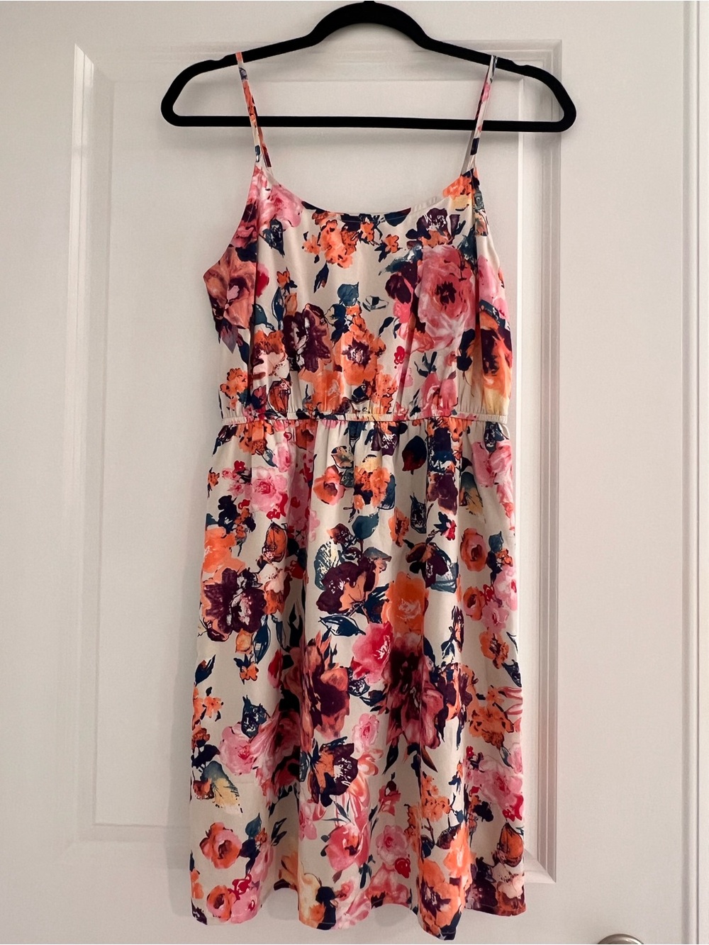 Forever 21 Floral Spaghetti-Strap Midi Dress - Size Large